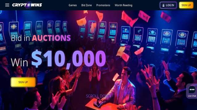 CryptoWins casino screenshot